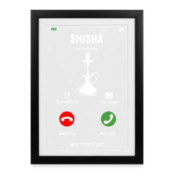 Shisha is calling - Framed poster (27 × 37 cm) - black - Front