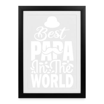 Best Dad in the World Gifts Father Christmas - Framed poster (27 × 37 cm) - black - Front