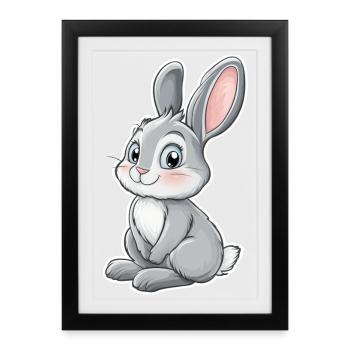 Hare - Framed poster (27 × 37 cm) - black - Front