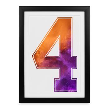 NO. 4 NUMBER 4 COLLEGE 4TH BIRTHDAY - Framed poster (27 × 37 cm) - black - Front