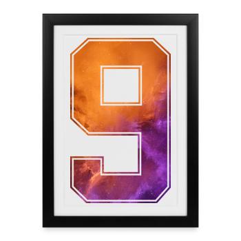 NO. 9 NUMBER 9 COLLEGE 9TH BIRTHDAY - Framed poster (27 × 37 cm) - black - Front