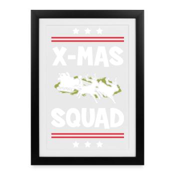 X-Mas Squad - Framed poster (27 × 37 cm) - black - Front