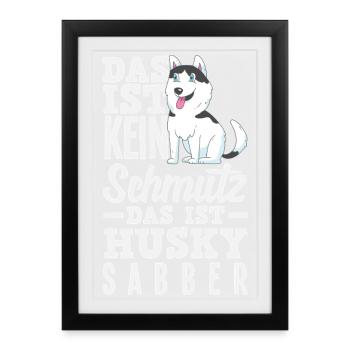 Drôle Husky Husky Propriétaire Husky Propriétaire Cadeau - Affiche encadrée (27 × 37 cm) - noir - Devant