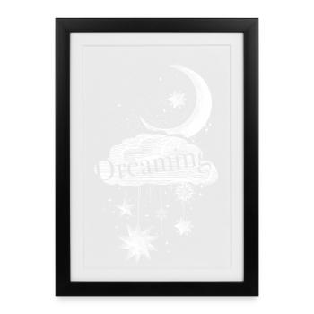 Rêveur de Nuages de Nuage Désireux - Affiche encadrée (27 × 37 cm) - noir - Devant