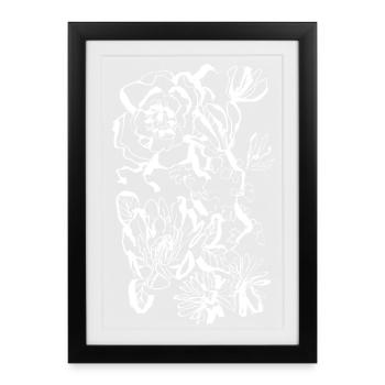 FLEURIR - Affiche encadrée (27 × 37 cm) - noir - Devant
