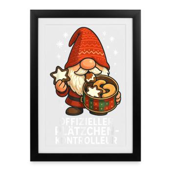Official cookie inspector - Framed poster (27 × 37 cm) - black - Front