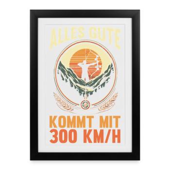 Tir à l’arc Tir à l’arc Tir à l’arc - Affiche encadrée (27 × 37 cm) - noir - Devant