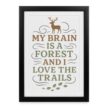 Introverti neurodivergent - Affiche encadrée (27 × 37 cm) - noir - Devant