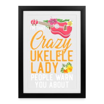 Hawaiian Ukulele Uke I'm That - Gerahmtes Poster (27 × 37 cm) - Schwarz - Vorne