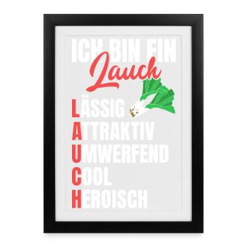Gym I'M A LEEK CASUAL ATTRACTIVE STUNNING - Framed poster (27 × 37 cm) - black - Front
