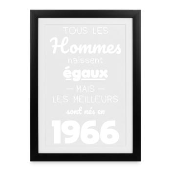 60 years old - The best were born in 1966 - Framed poster (27 × 37 cm) - black - Front
