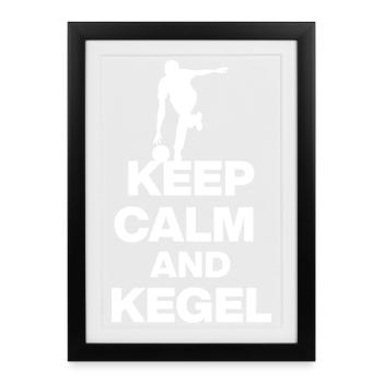 KEEP CALM AND SKITTLES, ALL 9 POWER! Poodle - Framed poster (27 × 37 cm) - black - Front