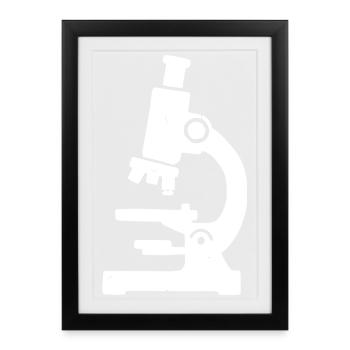 Microscope Stamp Texture - Framed poster (27 × 37 cm) - black - Front