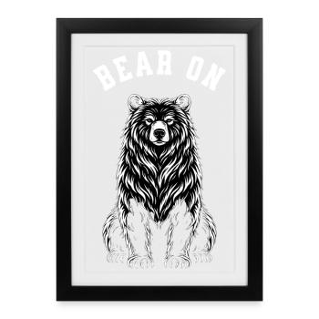 Wild Bear - Bear on - Framed poster (27 × 37 cm) - black - Front