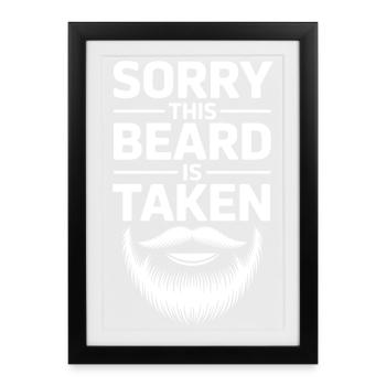 Désolé que cette barbe soit enlevée - Affiche encadrée (27 × 37 cm) - noir - Devant