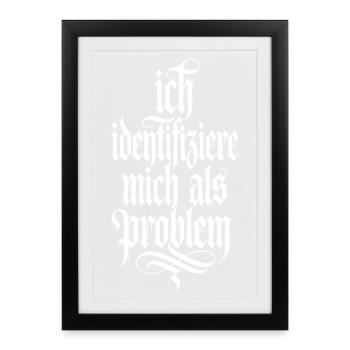 I identify as a problem - Framed poster (27 × 37 cm) - black - Front