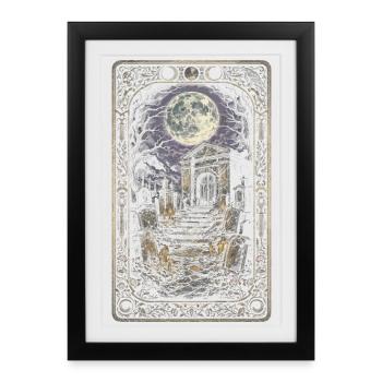 Cemetery Goth Humor Tarot Card - Framed poster (27 × 37 cm) - black - Front