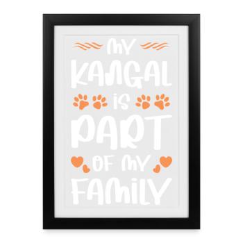 My Kangal belongs to the family - Framed poster (27 × 37 cm) - black - Front
