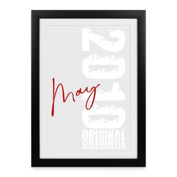 16th Birthday Gift Original May 2010 - Framed poster (27 × 37 cm) - black - Front