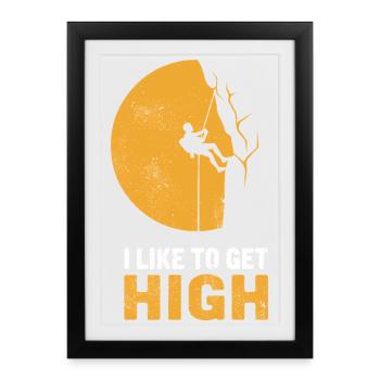 Lunar Rope Climber - Framed poster (27 × 37 cm) - black - Front