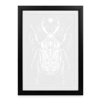 Bug anatomy design - Framed poster (27 × 37 cm) - black - Front