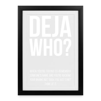 Déjà Qui ? inclus. Définition - Affiche encadrée (27 × 37 cm) - noir - Devant