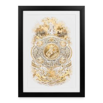 Rodeo American - Affiche encadrée (27 × 37 cm) - noir - Devant