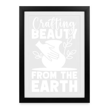 Artistes de la poterie artisanale de la poterie de beauté - Affiche encadrée (27 × 37 cm) - noir - Devant