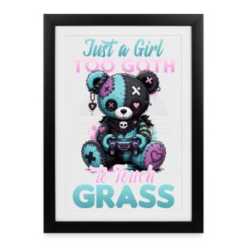 Pastel Goth Soft Goth Gaming Gamer - Framed poster (27 × 37 cm) - black - Front