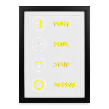 Concrete Concrete Paver Concrete Mixer - Framed poster (27 × 37 cm) - black - Front