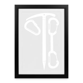 klettern bouldern felsklettern berge Bergsport - Gerahmtes Poster (27 × 37 cm) - Schwarz - Vorne