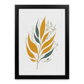 Leaves - Framed poster (27 × 37 cm) - black - Front