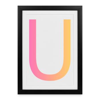 U - Affiche encadrée (27 × 37 cm) - noir - Devant