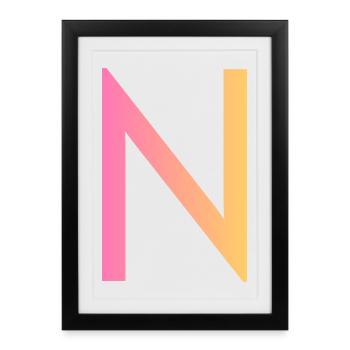 N - Framed poster (27 × 37 cm) - black - Front