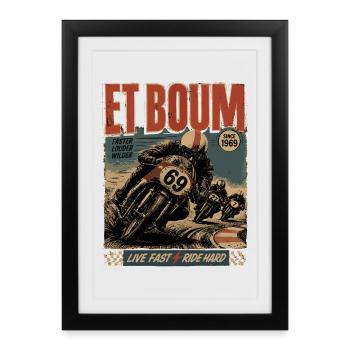 AND BOOM - Framed poster (27 × 37 cm) - black - Front