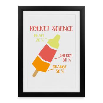 2541614 128139169 rocket science - Affiche encadrée (27 × 37 cm) - noir - Devant