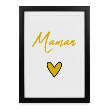 BONNE FÊTE. BONNE FÊTE MAMAN. MAMAN - Affiche encadrée (27 × 37 cm) - noir - Devant