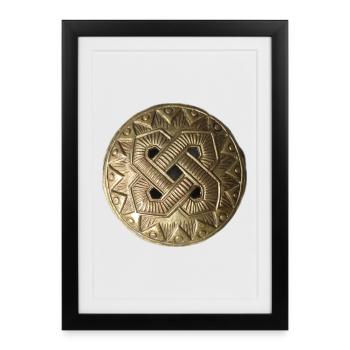 Kaleva bronceornament - Affiche encadrée (27 × 37 cm) - noir - Devant