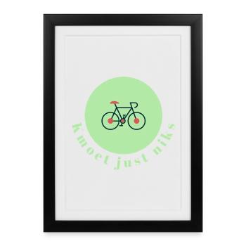 Kmoet just nothing, Antwerp dialect Shirts - Framed poster (27 × 37 cm) - black - Front