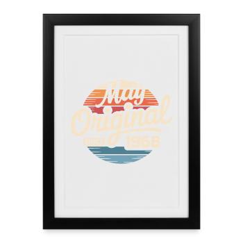 Légendaire depuis mai 1968 – Rétro Vintage 1968 - Affiche encadrée (27 × 37 cm) - noir - Devant