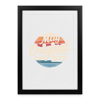 Legendary since May 1972 – Retro Vintage 1972 - Framed poster (27 × 37 cm) - black - Front