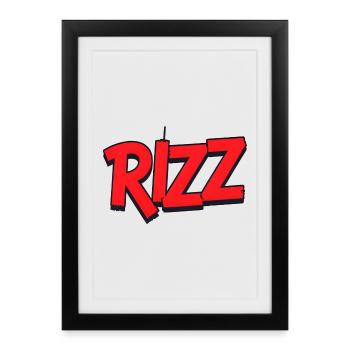 rizz - Framed poster (27 × 37 cm) - black - Front