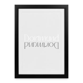 Dortmund Wordmark Mirror - Framed poster (27 × 37 cm) - black - Front
