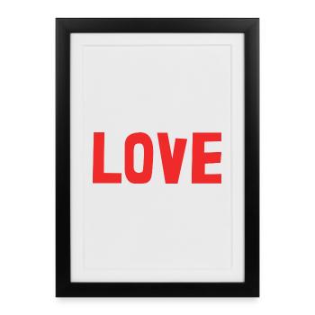 HEART. HEARTS. VALENTINE'S DAY. LOVE. LOVE. COUPLE. - Framed poster (27 × 37 cm) - black - Front