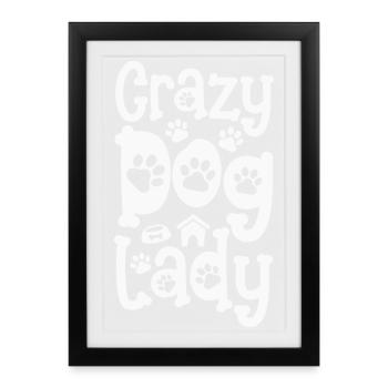 Chiens chiens - Affiche encadrée (27 × 37 cm) - noir - Devant