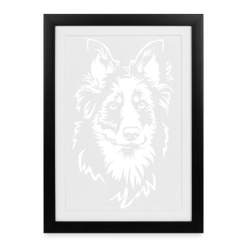 Yellow cheek head "Black Editition" - Framed poster (27 × 37 cm) - black - Front