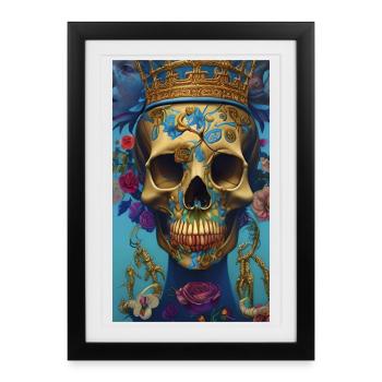 Beau crâne fantastique - Affiche encadrée (27 × 37 cm) - noir - Devant