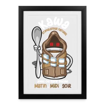 kawa - Affiche encadrée (27 × 37 cm) - noir - Devant