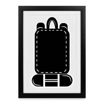 Hike Hiking Mountaineering Hikers Nature - Framed poster (27 × 37 cm) - black - Front