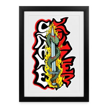 Tueur de serpents - Affiche encadrée (27 × 37 cm) - noir - Devant